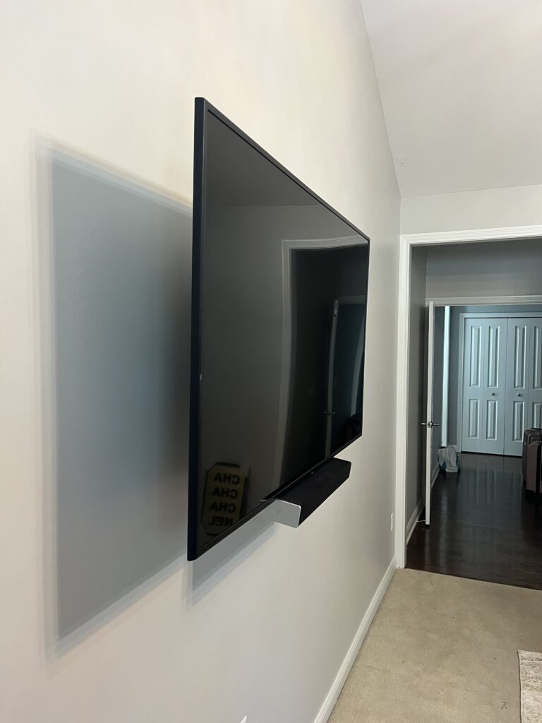 TV Mounted on a Fixed TV Mount